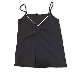 Brandy Melville Navy Camisole with White Trim and Bows